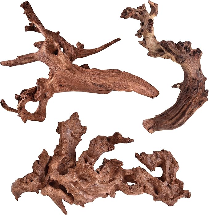 majoywoo Natural Coral Driftwood for Aquarium Decor Fish Tank Decorations, Assorted Driftwood Branch 6-10" 3 Pcs, Reptile Decor… Majoywoo