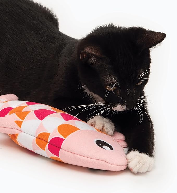 Catit Groovy Fish Interactive Cat Toy with Catnip, Pink - PAWPICO