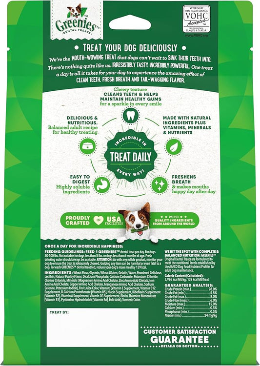 Greenies Original Large Natural Dental Care Dog Treats, 12 oz. Pack (8 Treats) - PAWPICO