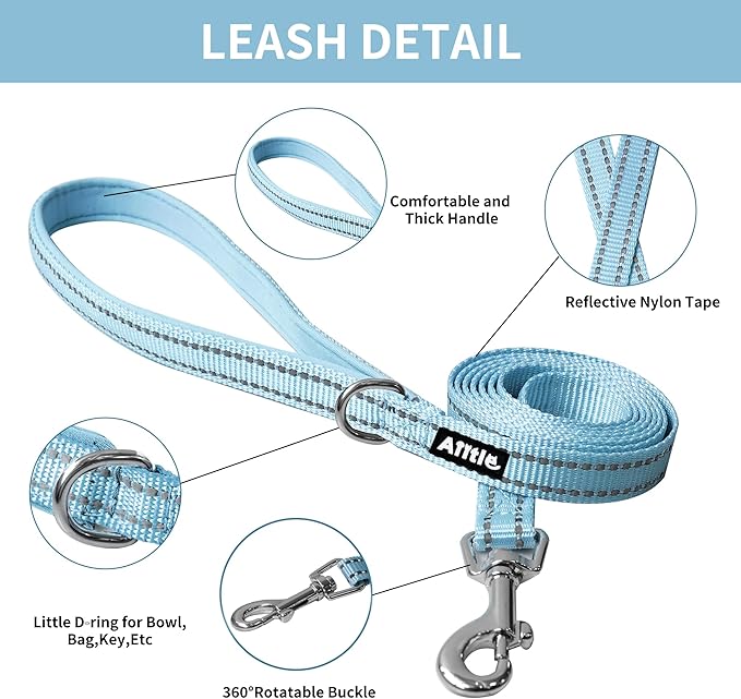 AIITLE Small Harness for Puppy with A Leash - Spring Dog Vest Harness with Super Breathable Mesh, Reflective No-Pull Pet Harness for Outdoor Walking, Camping for Small Dogs, Cats Pure Blue XXS AIITLE-FORPETSBETTERLIFE