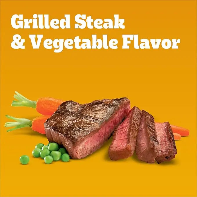 Pedigree Complete Nutrition Adult Dry Dog Food, Grilled Steak & Vegetable Flavor, 18 lb. Bag - PAWPICO