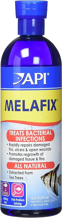 API (2 Pack) Melafix Antibacterial Fish Remedy 16-Ounce Bottles API