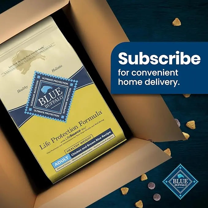 Blue Buffalo Life Protection Formula Natural Adult Healthy Weight Dry Dog Food, Chicken and Brown Rice 15-lb - PAWPICO