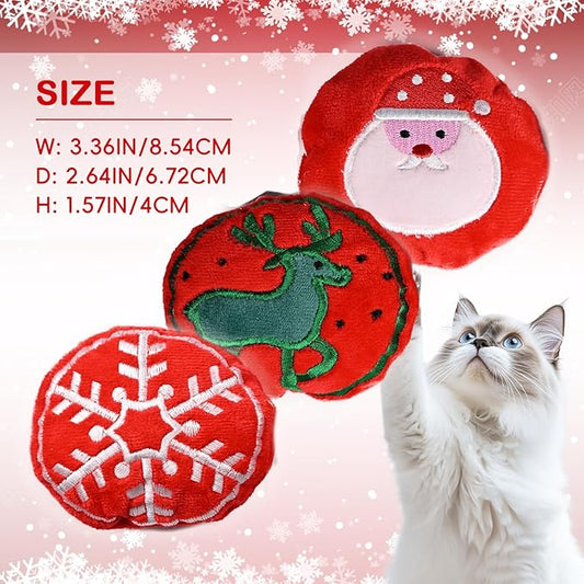 Christmas Catnip Toys Gentle Oral Hygiene; Cat Chew Toys That Stimulate Hunting and Transfer Behavior;Suitable for All Cats - PAWPICO