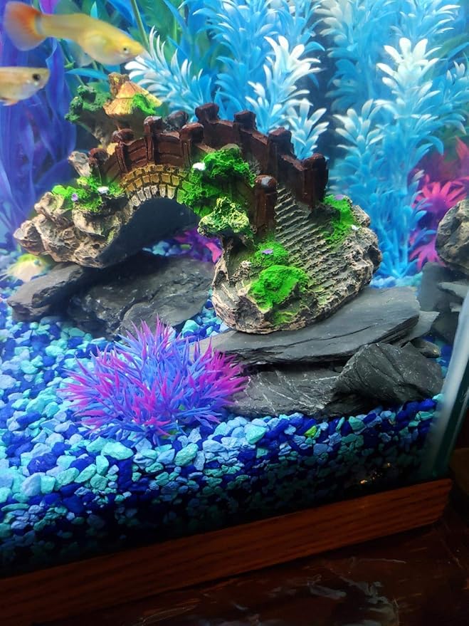 Voulosimi Natural Slate Rocks PH Neutral Stone Perfect Rocks for Aquariums, Landscaping Model,Tank Decoration,Amphibian Enclosures (12 LB, 5-7 inch) Voulosimi