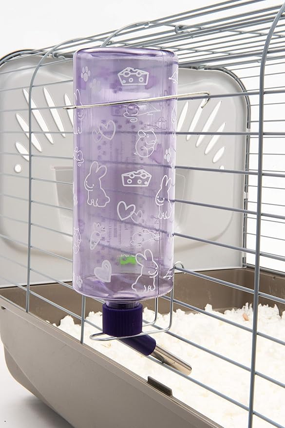 Lixit Standard Cage Water Bottles for Rabbits, Ferrets, Guinea Pigs, Hamsters, Rats, Mice and Other Small Animal's (32 Ounce, Purple) Lixit