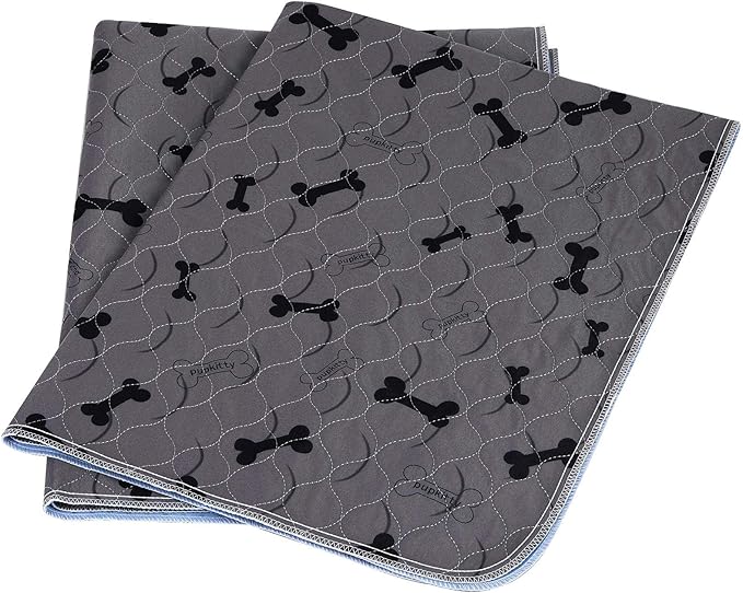 Washable Dog Pee Pads with Free Grooming Gloves,Non Slip Dog Mats with Great Urine Absorption,Reusable Puppy Pee Pads for Whelping,Potty,Training,Playpen - PAWPICO