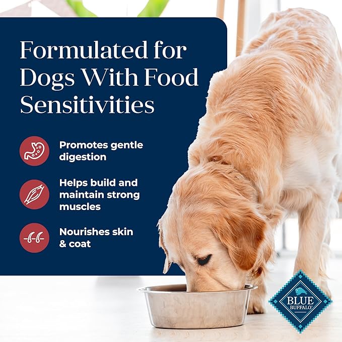 Blue Buffalo Basics Adult Dry Dog Food for Skin & Stomach Care, Limited Ingredient Diet, Made in the USA with Natural Ingredients, Salmon & Potato Recipe, 11-lb. Bag - PAWPICO