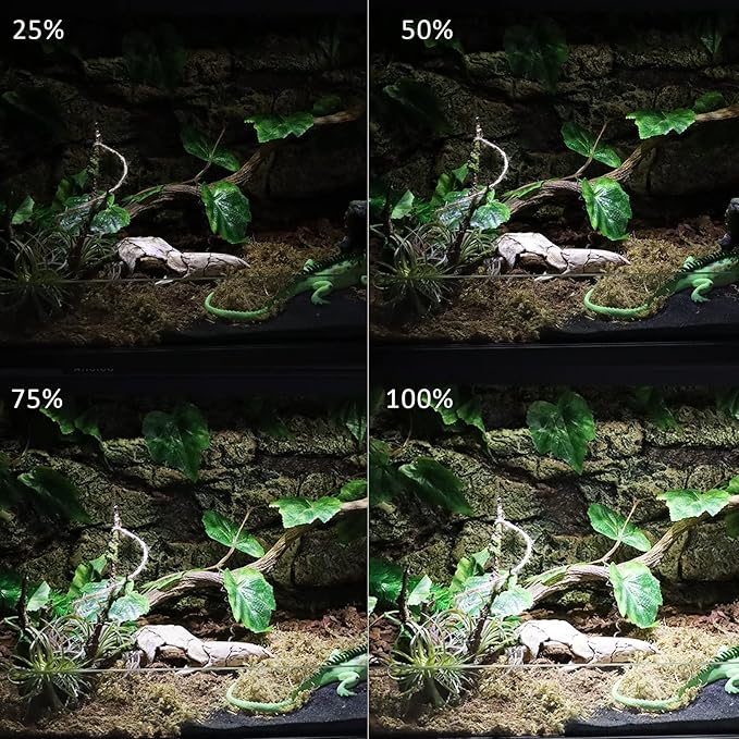 Aiicioo Reptile LED UVB Light - LED Terrarium Light with 3 Timing Function UVB Lamp UVB Bulb 4-Level Brightness Adjustable Lighting for Bearded Dragon Turtle Lizard (watts, 9) AIICIOO
