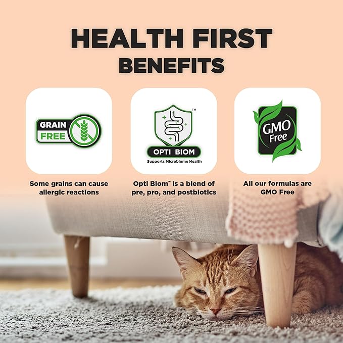 Nature's HUG Dry Cat Food, for Senior-All Breeds, 4 lb. Bag, Just Like Chicken Recipe, Grain Free & Hypoallergenic, Supports Microbiome Health, Sustainable Complete Protein & Balanced Nutrition - PAWPICO