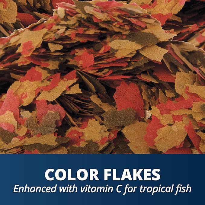 TetraColor Tropical Flakes, Color Boosting Fish Food, Nutritionally Balanced Diet for Tropical Fish, 2.2 lbs Tetra
