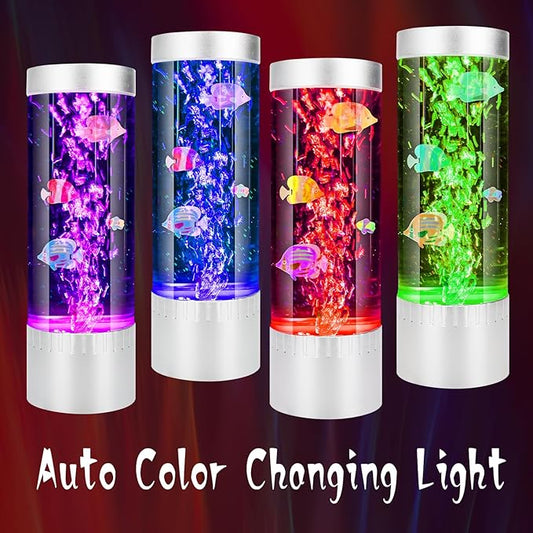 Fish Lamp, Fake Fish Tank with Aquarium Night Light, Kids Friendly Bubble Fish Lamp to Light Up Your Life Like a Lamp with Moving Fish Tank, Fish Tank Light and Aquarium Lamp SHTALHST