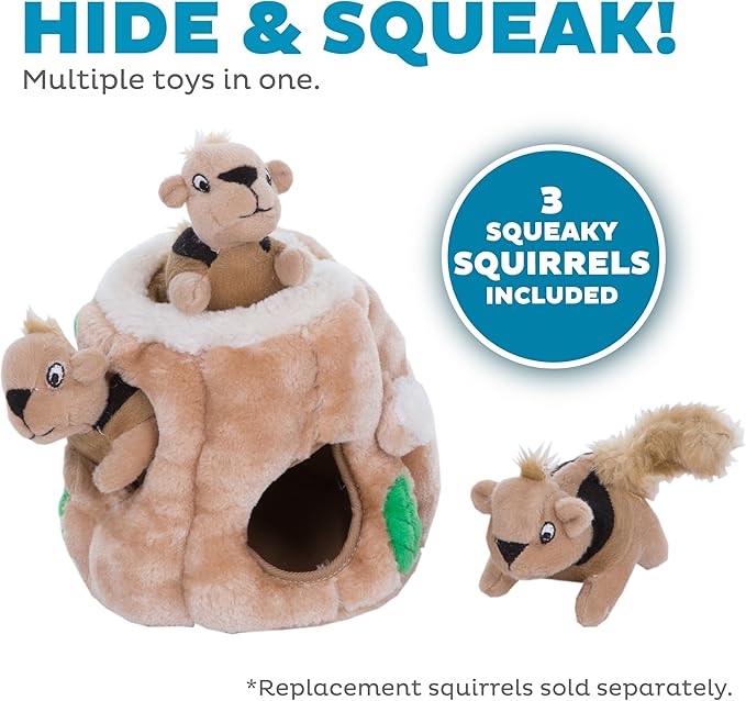 Outward Hound Hide A Squirrel Plush Dog Toy Puzzle, Small - PAWPICO