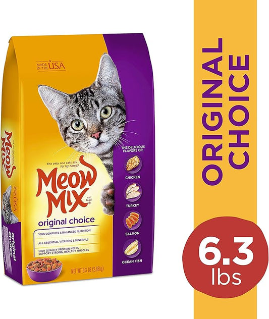 Meow Mix Original Choice Dry Cat Food, 6.3 Pound Bag MeowMix