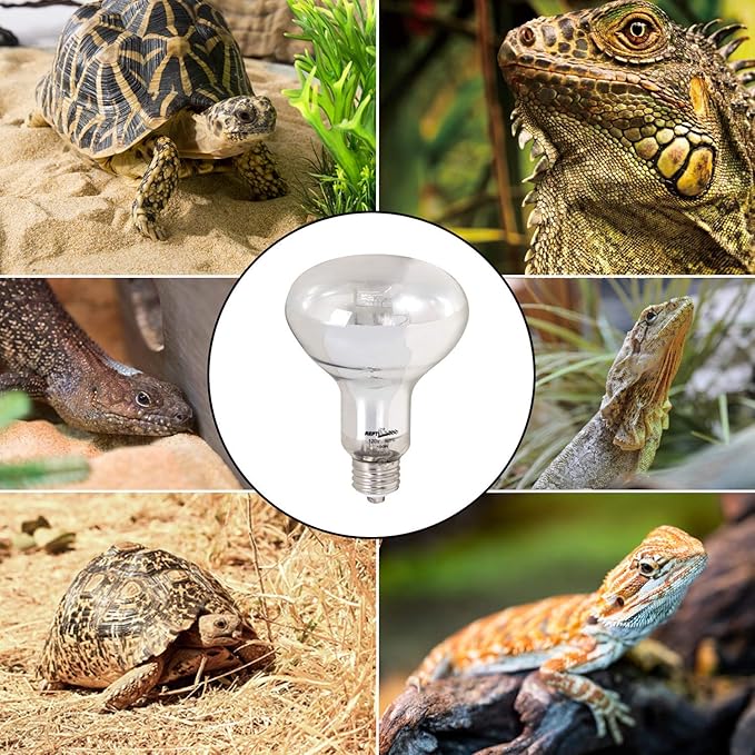 REPTI ZOO Reptile Heat Lamp 100W Full Spectrum UVA UVB Reptile Sun Lamp Self-Ballasted Vapor Basking Spot Lamp/Bulb/Light for Reptile and Amphibian E26 REPTIZOO