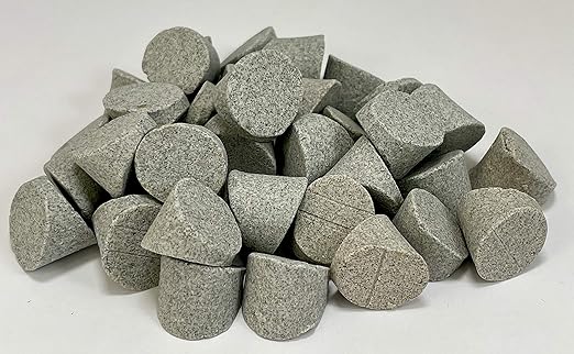 Ceramic Tumbling Media (1.2 lb - 5/8" x 5/8" Cylinder Wedges, Wedges - Ceramic General) InteractiviaFinishingMedia