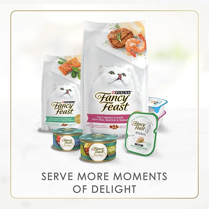 Purina Fancy Feast Grilled Wet Cat Food Seafood Collection in Wet Cat Food Variety Pack - (Pack of 24) 3 oz. Cans PurinaFancyFeast