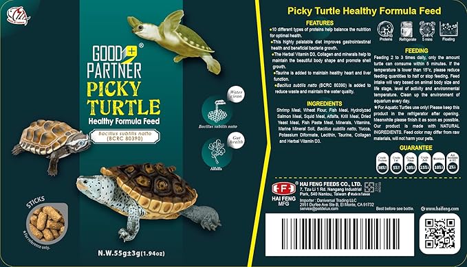 Purify Series for Aquatic Turtle Food, Suitable for Turtles and Red Eared Slider, Floating Sticks, Good for Shell Health and Growth, 1.94 oz (Pack of 1) GOODPARTNERFishFoodPurifySeries