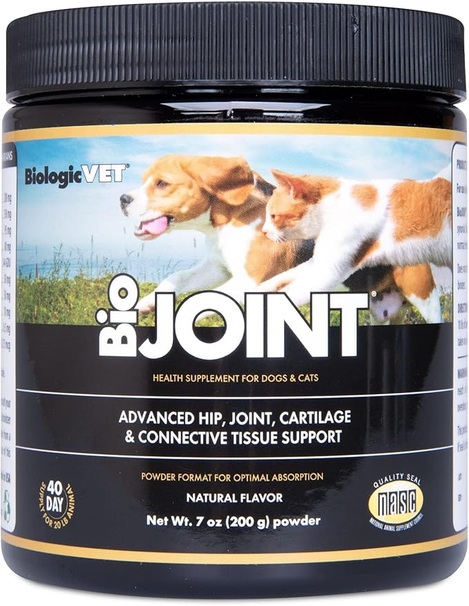 BioJOINT Advanced Joint Mobility Support, Advanced Hip, Joint, Cartilage & Connective Tissue Support, 40-Day Supply for 20-lb. Animal, 7-oz. Powder FloraHealth