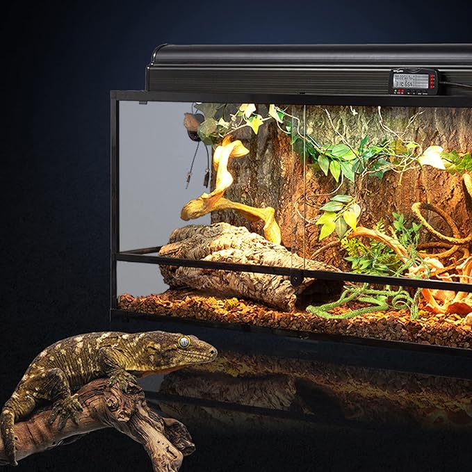 11 Pieces Bearded Dragon Tank Accessories, Reptile Hammock Plants and Vines Terrarium Branch Plants Habitat Decoration for Lizard Gecko Snake Hermit Crab Mechpia