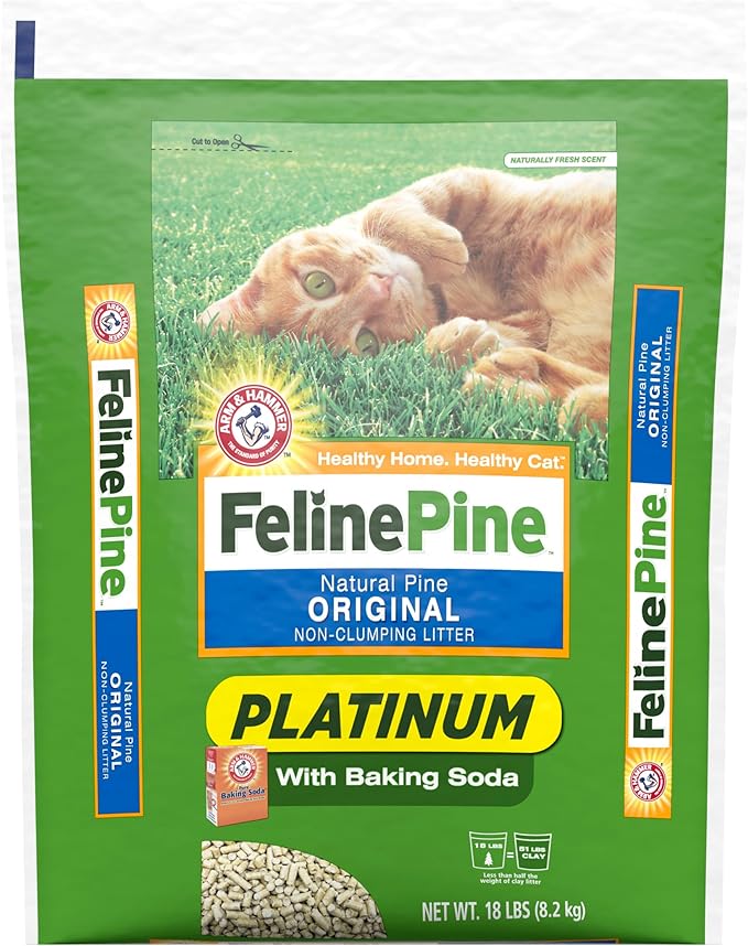 Feline Pine Platinum Non-Clumping Cat Litter 18lb. - PAWPICO