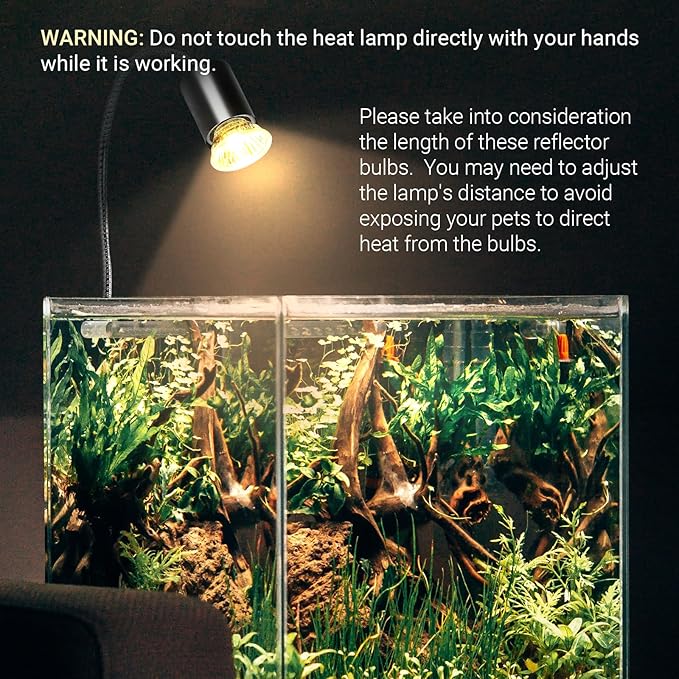 CALPALMY 4-Pack 25W UVA+UVB Reptile Heat Bulbs - Heat and Light for Reptiles and Amphibian Tanks, Terrariums and Cages - Works with Turtle Lizard Various Amphibian Terrarium Heat Lamp Fixtures CalPalmy