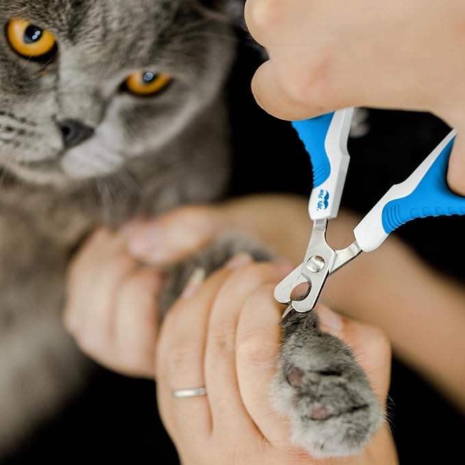 Mr. Pen- Cat Nail Clipper, Blue & White Cat Nail Trimmer, Cat Nail Clippers, Cat Claw Clippers, Cat Clippers for Nails, Pet Nail Clippers, Kitten Nail Clipper, Small Dog Nail Clipper Cat Claw Trimmer - PAWPICO