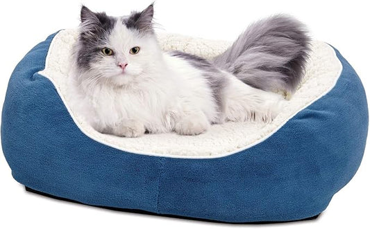 Midwest Homes for Pets Cuddle Bed, Blue, Small - PAWPICO