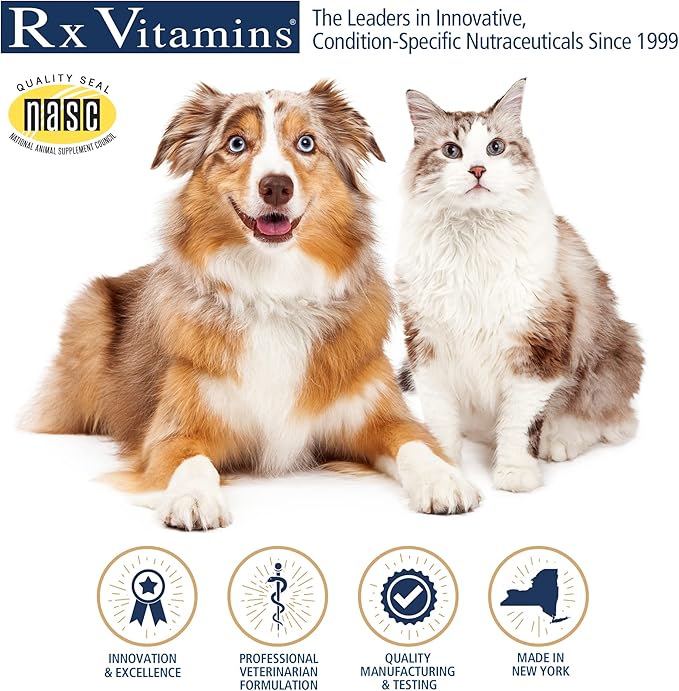 Rx Vitamins Phos-Bind - Kidney Support Supplement Powder - Phosphate Binder for Cats & Dogs for Kidney Health - Supports Normal Kidney Cleanse and Essential Kidney Care - 200g RxVitamins