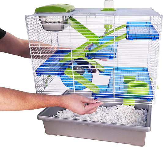 Pico XL Silver & Green - Hamster & Small Animal Home/Cage Rosewood