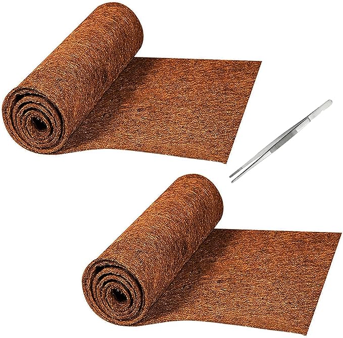 Reptile Carpet Mat, Coconut Fiber Liner,Snake Bedding,Lizard Cage Mat/Substrate for Snakes, Chameleons, Geckos ands Kitchen Use (30"x12"(2pc)) bestchoiceforyourreptiles