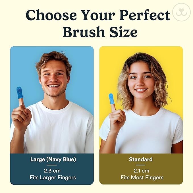 Jasper Dog Toothbrush, 360º Dog Tooth Brushing Kit, Cat Toothbrush, Dog Teeth Cleaning, Dog Finger Toothbrush, Dog Tooth Brush for Small & Large Pets, Dog Toothpaste Not Included, 4-Pack Neon JASPER%C2%AE