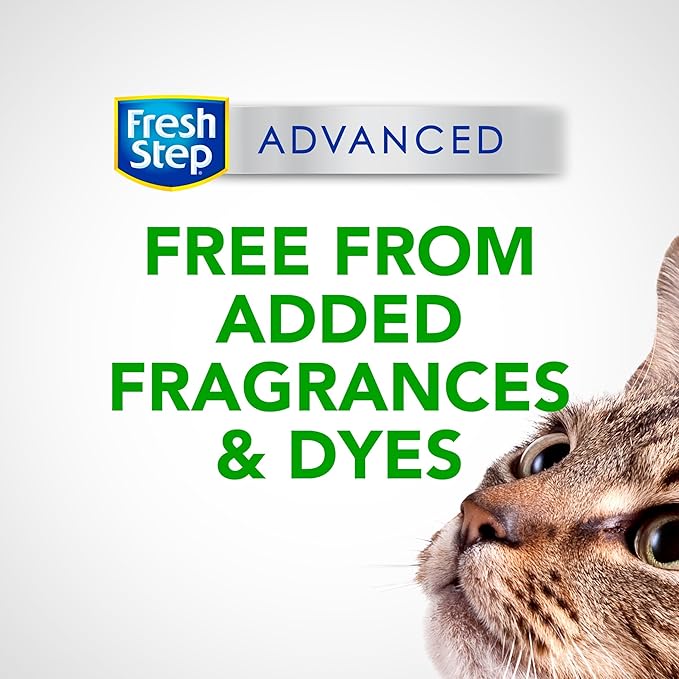 Fresh Step Advanced Simply Unscented Clumping Litter, Fresh Step Unscented Cat Litter Fights Odor on Contact, 18.5 lb. Box - PAWPICO