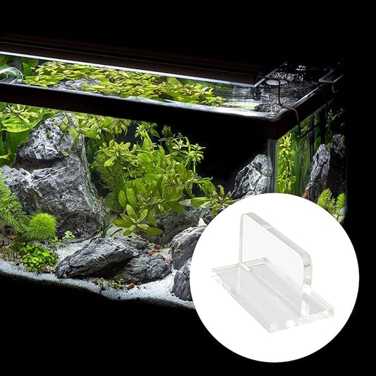 6Pcs Clear Acrylic Aquarium Lid Handles, Transparent Pulls Handles Fish Tank Cover Handle with Adhesive Sticker, Rectangle Aquarium Tank Lid Replacement Handle for Aquarium Fish Cover Holder KCGANI
