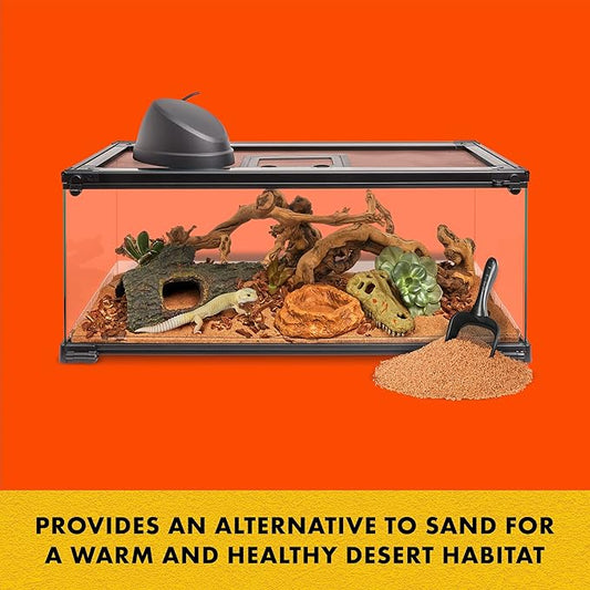 Zilla Desert Blend Substrate, Glass-Friendly Alternative to Sand, Made with 100% English Walnut Shells, Ideal for Desert Reptiles, 25 Quarts Zilla