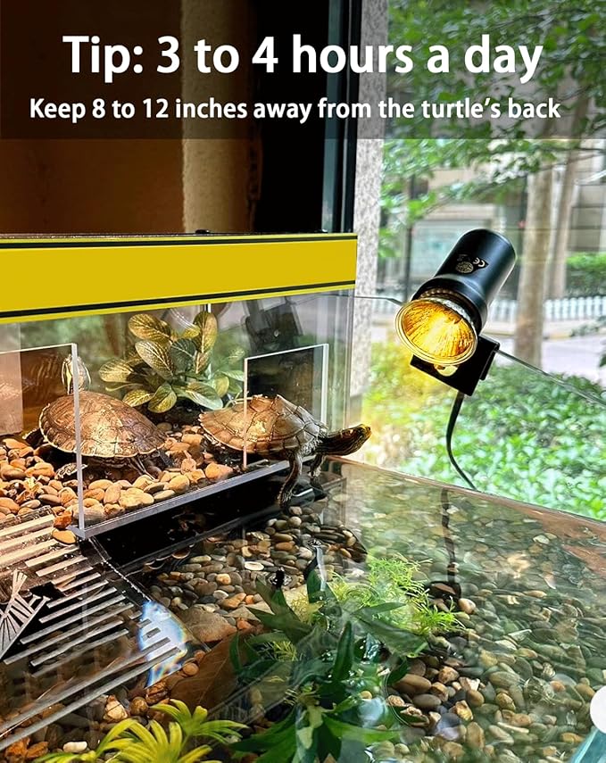 Turtle Reptile Heat Lamp Bulb 50W, UVA UVB Reptile Light Bulb for Turtle Tank, Fit for E26 Base, Fits Reptiles and Amphibian Tanks, Terrariums and Cages, Works with Various Lamp Fixtures PAWPICO