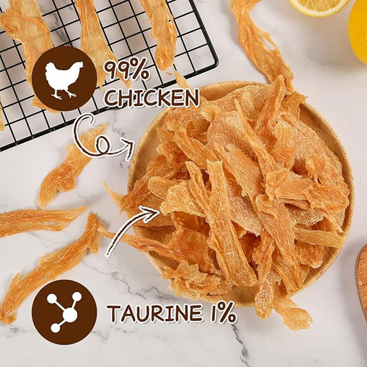 Chicken Jerky Crisp Flakes for Dog Treats, 1% Taurine Added, 6oz (170g), Chip Jerky, High Protein Chicken Dog Training Rewards, Rawhide-Free, Gluten-Free, and Grain-Free - PAWPICO