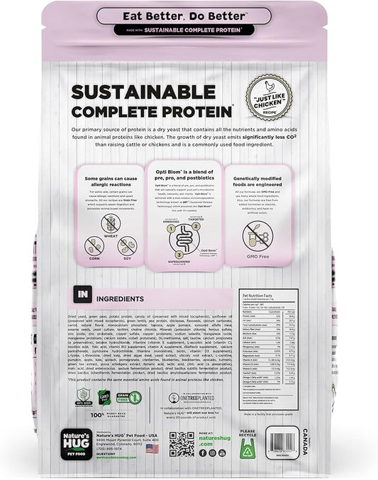 Nature's HUG Dry Cat Food, for Kitten-All Breeds, 4 lb. Bag, Just Like Chicken Recipe, Grain Free & Hypoallergenic, Supports Microbiome Health, Sustainable Complete Protein & Balanced Nutrition - PAWPICO
