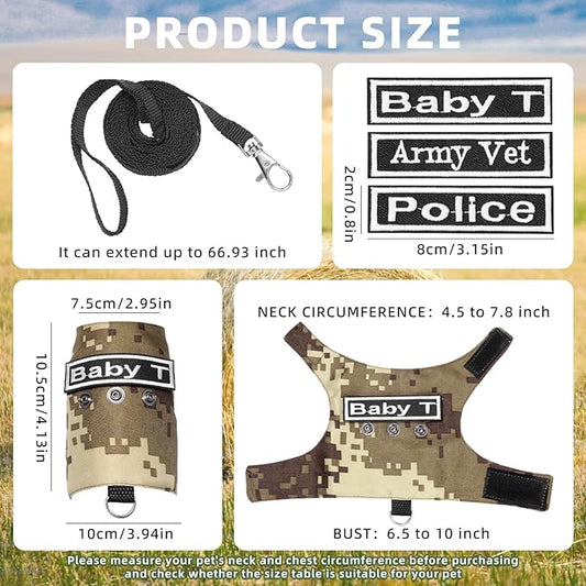 Bearded Dragon Harness and Leash, Adjustable Lizard Bearded Dragon Reptile Harness, Bearded Dragon Lizard Reptiles for Walking Outdoor to Prevent Escape (Brown) PAWPICO