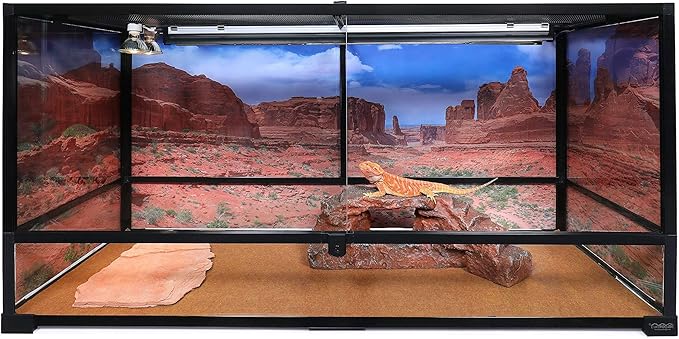 Carolina Custom Cages Reptile 34" T5HO UVB 39W + Double GU10 Basking Light Fixture, Bundle with 10.0 UVB Tube and Two 75w Heat Lamps CarolinaCustomCages