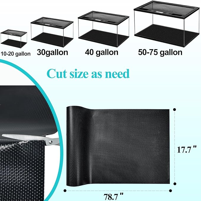 2 Pack Reptile Carpet, Bearded Dragon Tank Accessories Bedding Reptile Mat Terrarium Substrate Liner Tank Flooring Habitat for Gecko, Snake, Tortoise, Lizard Iguana (18"X 79") Mechpia