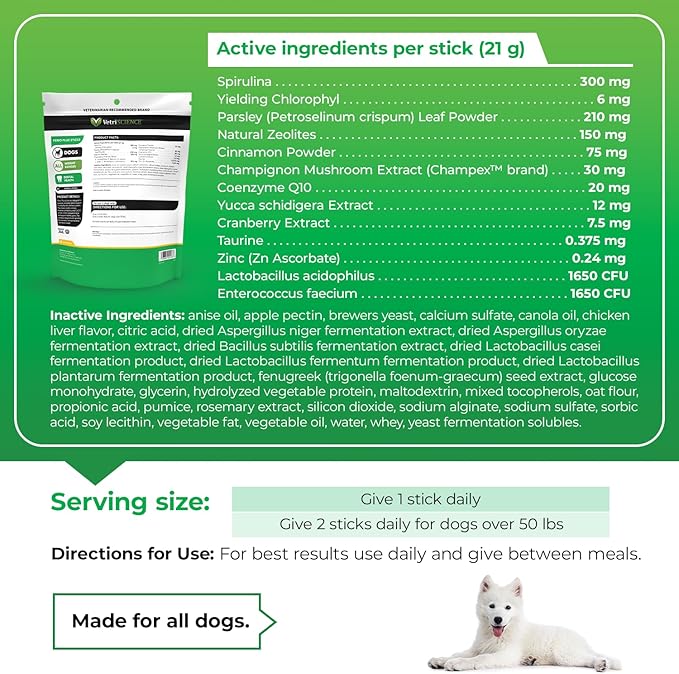 VetriScience Perio Plus Dental Sticks for Dogs - Advanced Dog Breath Freshener - Dual Action Dog Teeth Cleaning Chews for Plaque Control & Fresh Breath, 30 Sticks, Chicken Flavor VetriScienceLaboratories
