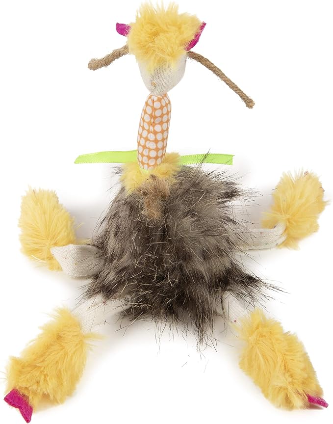 Petlinks HappyNip Loopy Llama Plush Cat Toy, Contains Silvervine & Catnip - Yellow, One Size - PAWPICO