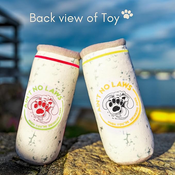 Nestpark Pup Claw Dog Toys - Funny Cute Plush Dog Toys with Squeaker - Parody (2 Pack) (Tropical Pack) - PAWPICO