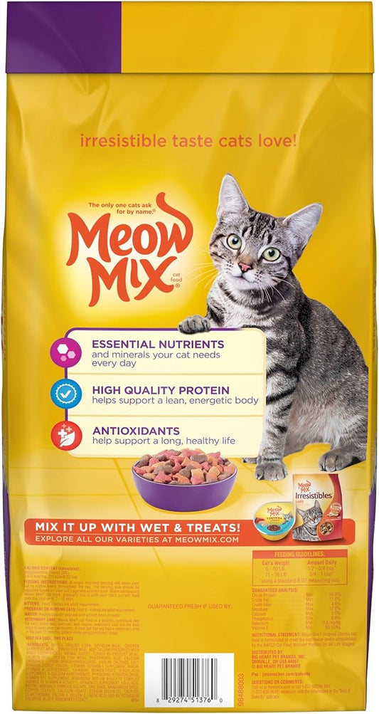 Meow Mix Original Choice Dry Cat Food, 6.3 Pound Bag (Pack of 2) MeowMix