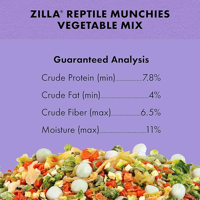 Zilla Reptile Food Munchies Vegetable Mix, 4-Ounce Zilla