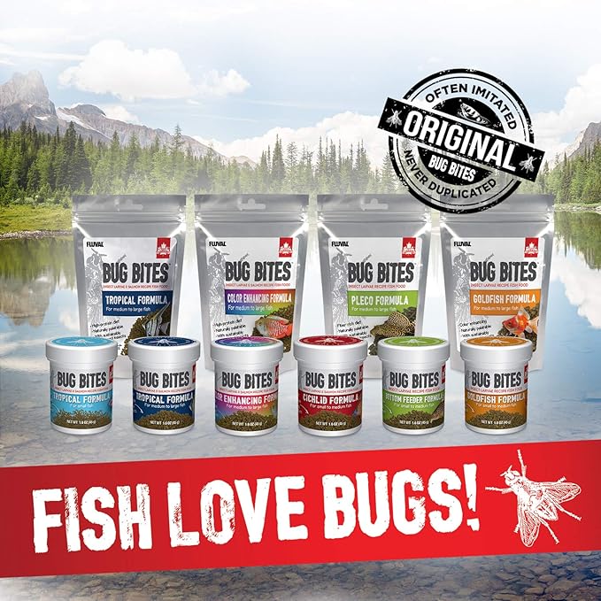 Fluval Bug Bites Goldfish Fish Food, Granules for Small to Medium Sized Fish, 1.6 oz., A6583 (Pack of 2) Fluval