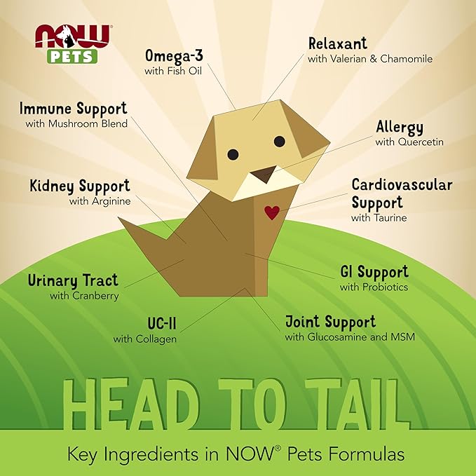 NOW Foods Pet Health, Omega 3 Supplement, Formulated for Cats & Dogs, NASC Certified, 180 Softgels NOW