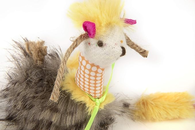 Petlinks HappyNip Loopy Llama Plush Cat Toy, Contains Silvervine & Catnip - Yellow, One Size - PAWPICO