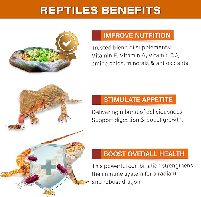 2oz Bearded Dragon Food Supplement, Flower Salad Mix Topper. Supercharge Juveniles & Adults Appetite, Health & Immune System. Complete Diet, Rich with Vitamins, Made in The USA. Enjoy! Gargeer